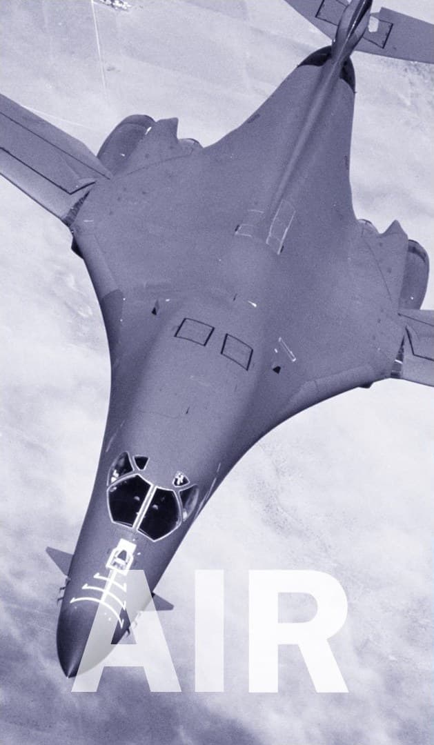 AIR — strategic bomber photographed from above in flight